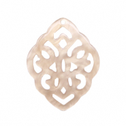 Hangers van resin ruit barok Light semolina beige