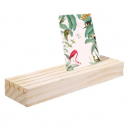 Sieraden display hout vier rijen voor sieradenkaartjes Natural (natuurlijke kleur van het hout)