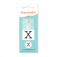 ImpressArt slagletter hoofdletter X Monogram 10mm Zilver