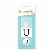 ImpressArt slagletter hoofdletter U Monogram 10mm Zilver