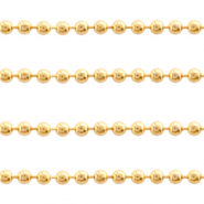 Benodigdheden van Stainless steel Roestvrij staal (RVS) ball chain 1.4mm Goud