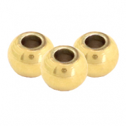 Kralen van Stainless steel Roestvrij staal (RVS) 4mm Antiek zilver