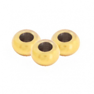 Kralen van Stainless steel Roestvrij staal (RVS) 2mm Goud
