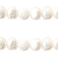 BQ Zoetwater parels nugget rond 6-7mm Naturel white