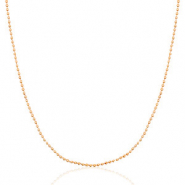 Kettingen van Stainless steel Roestvrij staal (RVS) ballchain Mix&Match Ros&eacute; goud