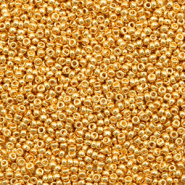 Miyuki 15/0 rocailles Duracoat galvanized yellow gold 15-4203