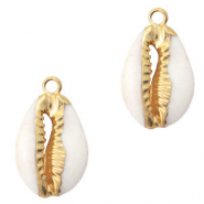 Schelp hanger special Kauri Cream beige-gold