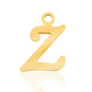 Bedels van Stainless steel Roestvrij staal (RVS) initial Z Goud