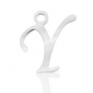 Bedels van Stainless steel Roestvrij staal (RVS) initial Y Zilver