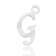 Bedels van Stainless steel Roestvrij staal (RVS) initial G Zilver