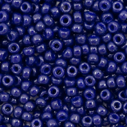Miyuki 8/0 rocailles Duracoat opaque dyed dark navy blue 8-4494