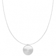 Polaris Steel ketting met setting voor 20mm cabochon (RVS) Zilver