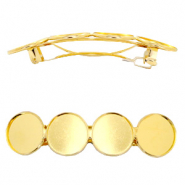 Settings metaal haarspeld voor 4 cabochons 20mm Goud