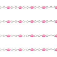 Benodigdheden van Stainless steel Roestvrij staal (RVS) jasseron 1mm Fuchsia-zilver