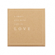 (Cadeau)doosje voor sieraden 'A small gift with lots of LOVE' Brown