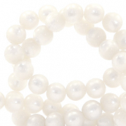 Super Polaris kralen 8 mm rond Bianco white