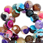 Natuursteen kralen agaat 4mm Multicolour