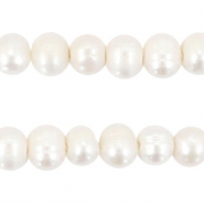 BQ Zoetwater parels rond 7-8mm Natural white