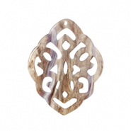 Hangers van resin ruit barok Sugar almond taupe