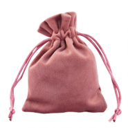Velvet sieradenzakje Antique pink