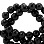 Glaskralen 6 mm opaque Black