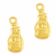 Metaal bedels DQ snowman Goud (nikkelvrij)