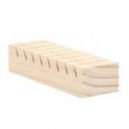 Sieraden display hout voor sieraden kaartjes acht rijen Natural (natuurlijke kleur van het hout)