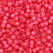 Miyuki 8/0 rocailles Duracoat silverlined dyed flamingo pink 8-4239