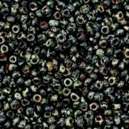 Miyuki 11/0 rocailles Opaque picasso black 11-4511