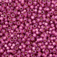 Miyuki 11/0 rocailles Silverlined dyed duracoat peony pink 11-4247