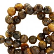 Natuursteen kralen tijgeroog 6mm Multicolour brown