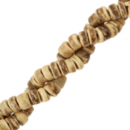Disc kokos kralen 6mm Natural brown (natuurlijke kleur van de kraal)