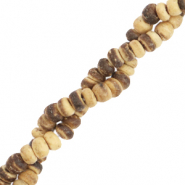 Disc kokos kralen 4mm Natural brown (natuurlijke kleur van de kraal)