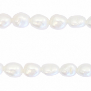 BQ Zoetwater parels nugget oval 7-8x6-7mm Natural white