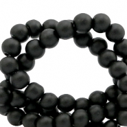 Glaskralen 4 mm mat Black
