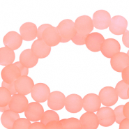 Glaskralen 6 mm mat Neon coral orange
