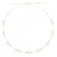 Enkelbandje parel Miyuki White