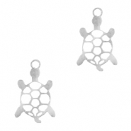 Bedels van Stainless steel Roestvrij staal (RVS) schildpad Zilver