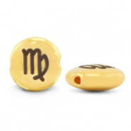 Metaal kralen DQ 7mm sterrenbeeld maagd Goud (nikkelvrij)