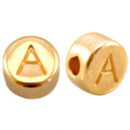 Metaal kralen goud DQ Metaal letterkralen DQ goud 