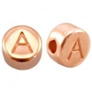 Metaal kralen rosé goud DQ Metaal letterkralen DQ rosé goud