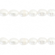 BQ Zoetwater parels rice 7x5mm Natural white