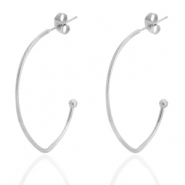 Oorbellen van Stainless steel Roestvrij staal (RVS) Zilver