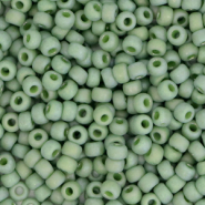 Miyuki 8/0 rocailles Opaque glazed frosted pistachio green 8-4698