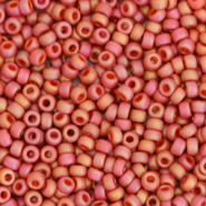 Miyuki 11/0 rocailles Opaque glazed frosted rainbow cardinal red 11-4695