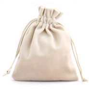 Velvet sieradenzakje Beige
