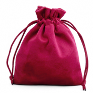 Velvet sieradenzakje Port red