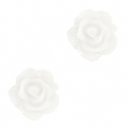 Roosje kralen 10mm Bright white