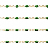 Benodigdheden van Stainless steel Roestvrij staal (RVS) jasseron 1mm Ultramarine green-goud