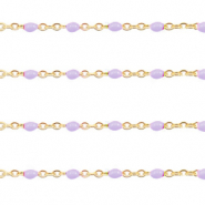 Benodigdheden van Stainless steel Roestvrij staal (RVS) jasseron 1mm Grapevine purple-goud
